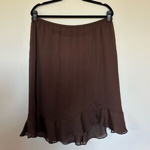 I.N. Studio Brown Y2K Flowy Skirt Size XL
